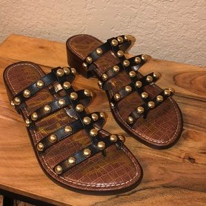 Sam Edelman Juniper Black Leather Sandals